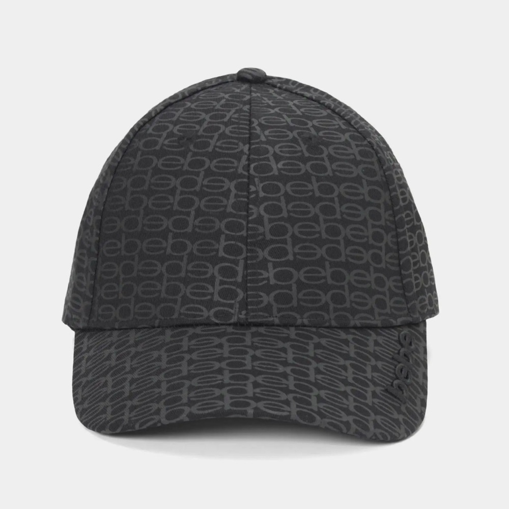 Bebe womens cap all over print. Color black